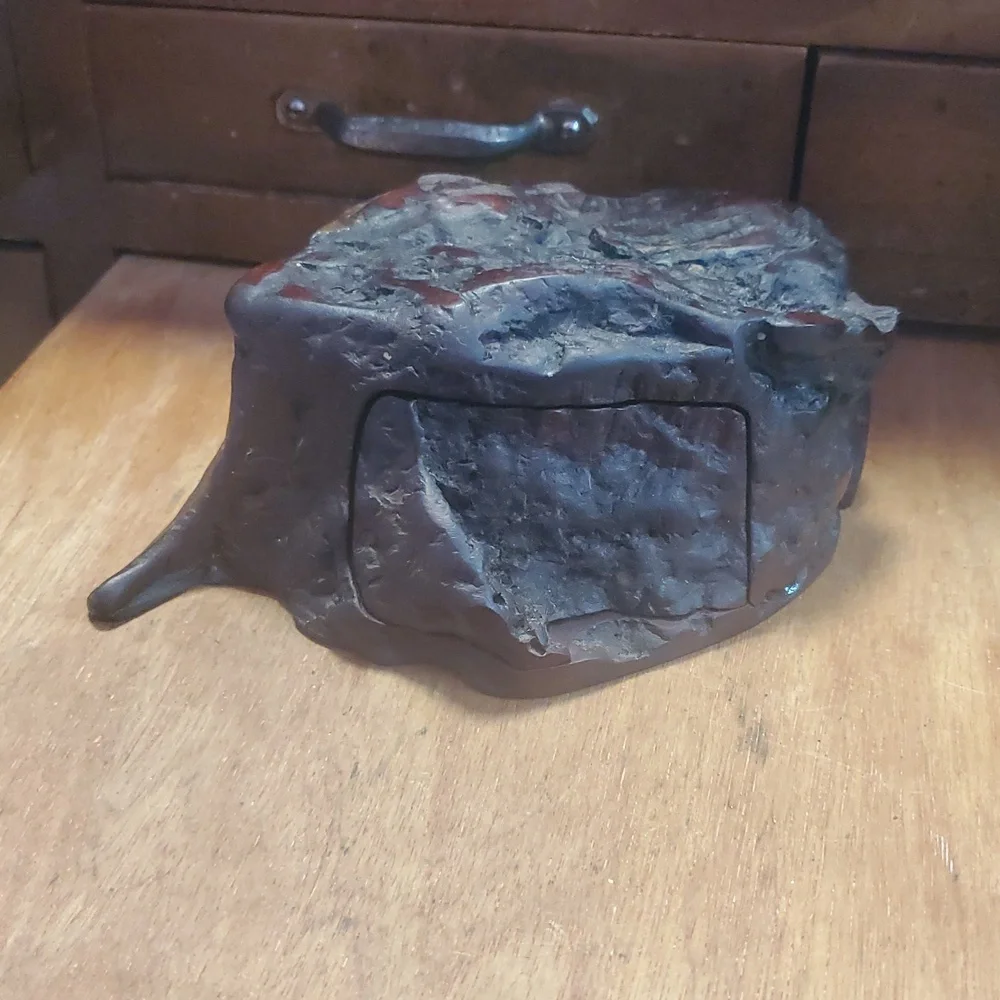 VINTAGE MANZANIA ROOT BURL TRINKET BOX RARE DD